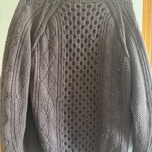 Vintage Irish Wool Knit Brown Sweater